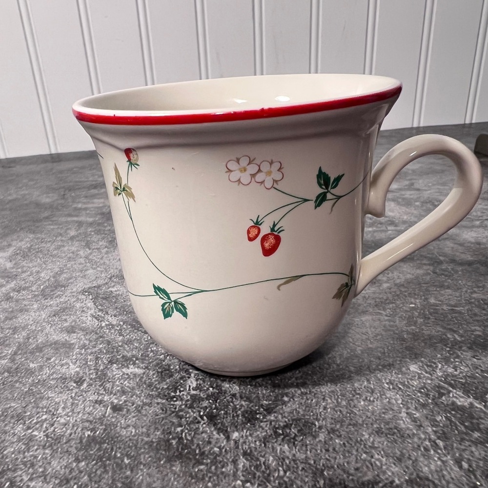 Vintage Epoch "Strawberry Fine" | Set of 2 Coffee / Tea Mugs | Cottage Whimsi